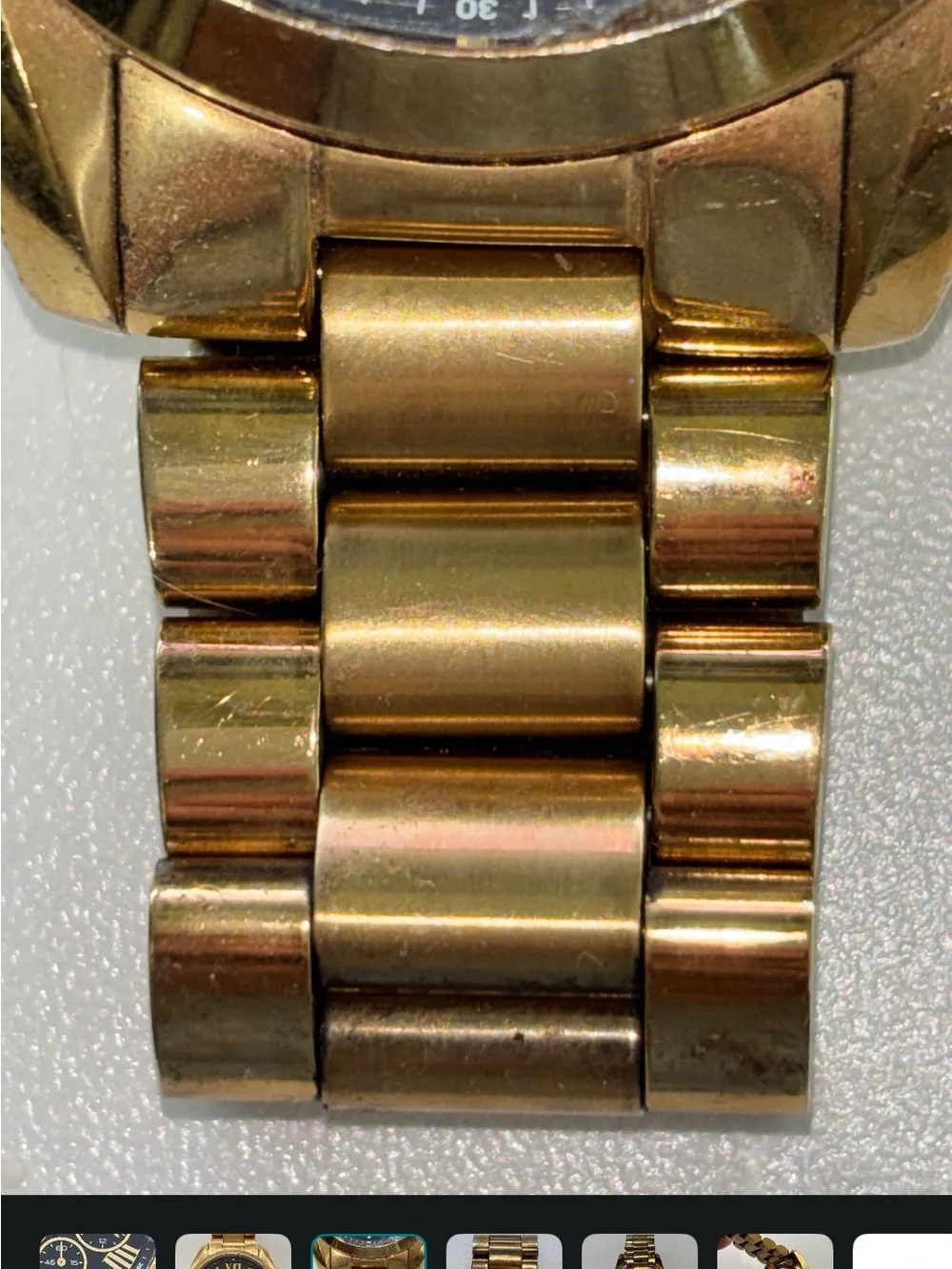 michael kors bradshaw chronograph watch - gold and black - parts/repair
